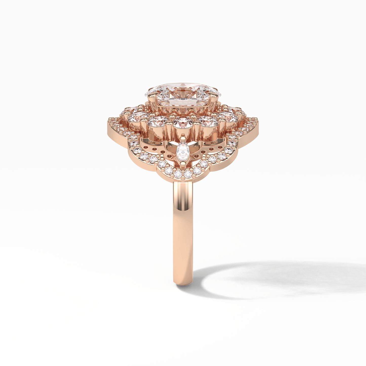 Oval Halo Lab Grown Diamond Engagement Ring