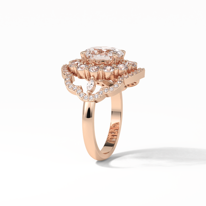 Oval Halo Lab Grown Diamond Engagement Ring