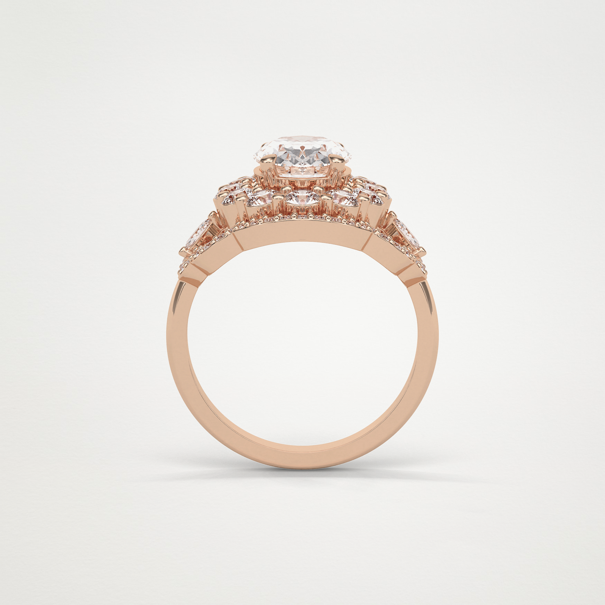 Oval Halo Lab Grown Diamond Engagement Ring
