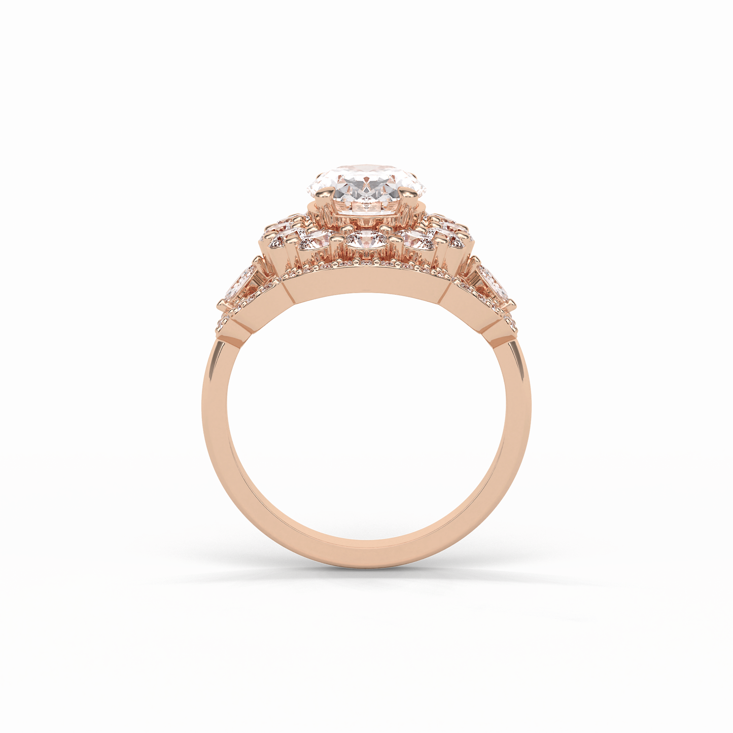 Oval Halo Lab Grown Diamond Engagement Ring
