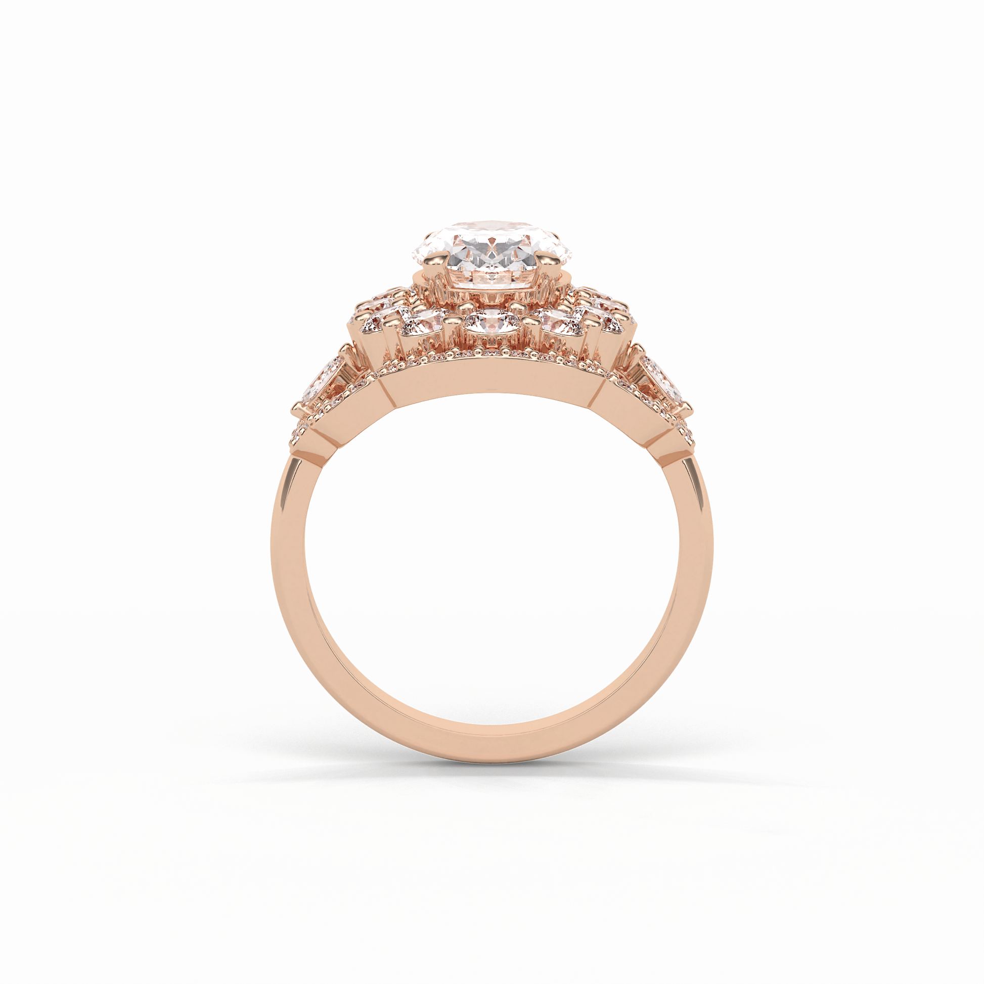 Oval Halo Lab Grown Diamond Engagement Ring