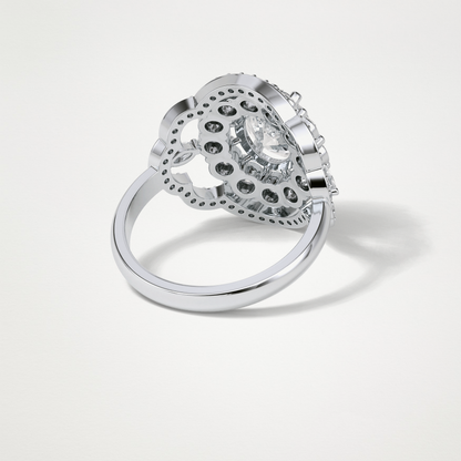 Oval Halo Lab Grown Diamond Engagement Ring