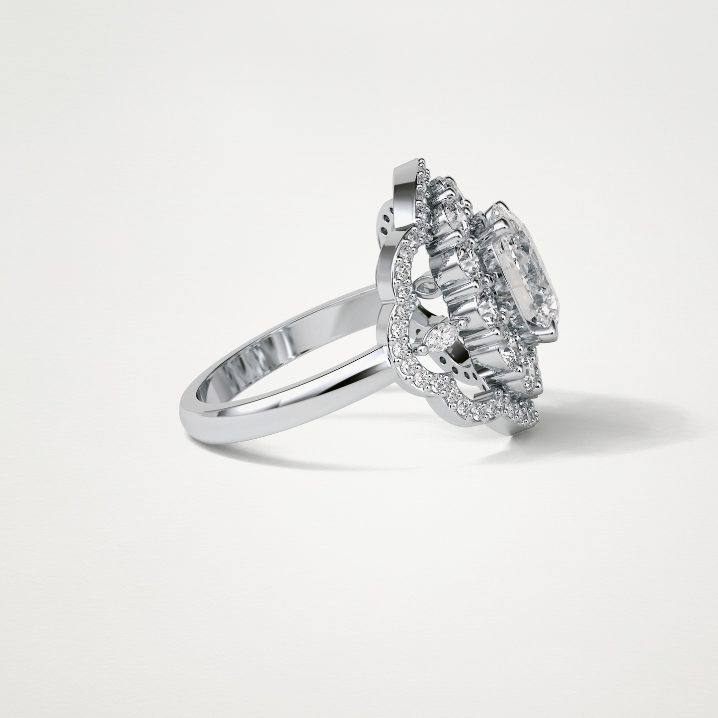 Oval Halo Lab Grown Diamond Engagement Ring