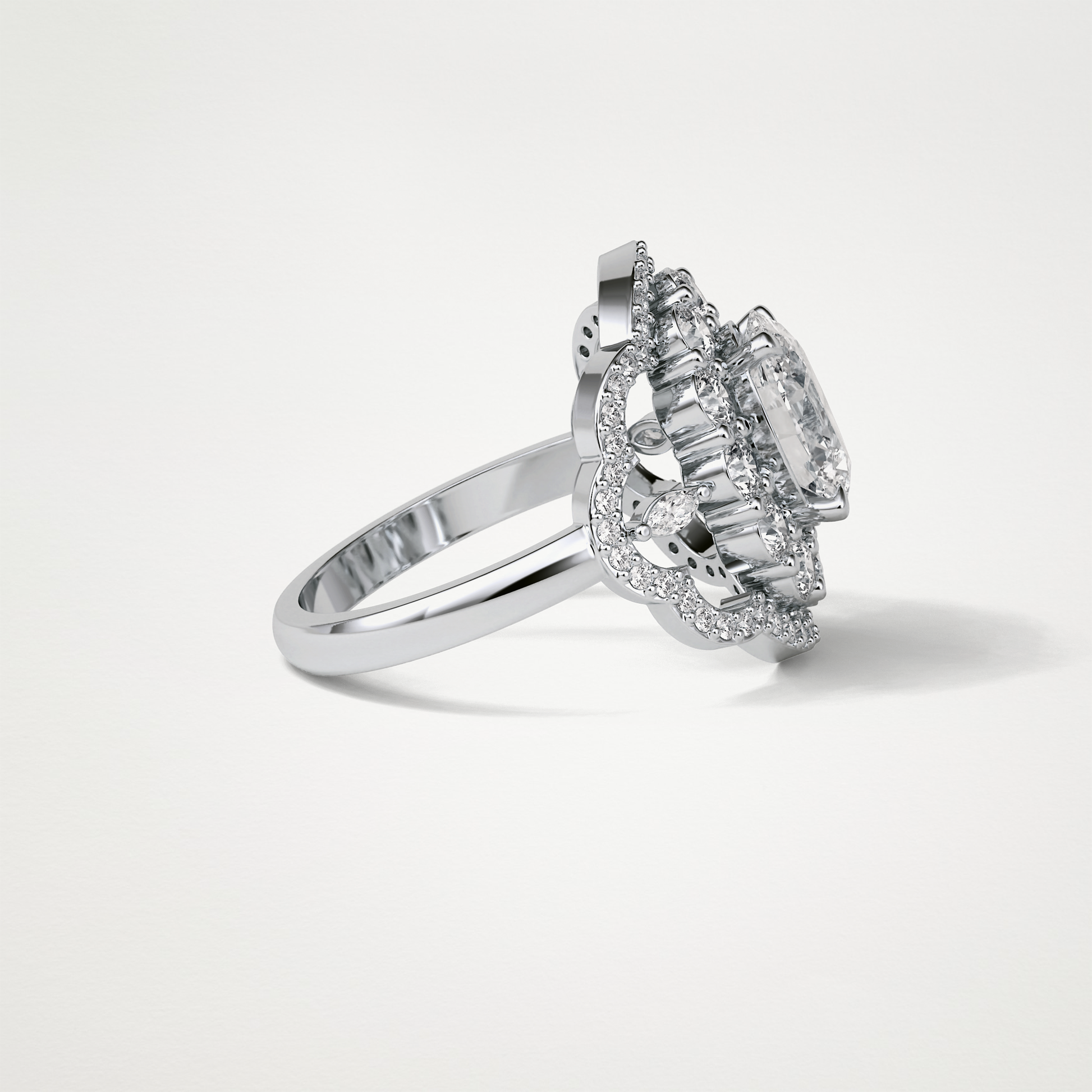 Oval Halo Lab Grown Diamond Engagement Ring