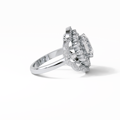 Oval Halo Lab Grown Diamond Engagement Ring