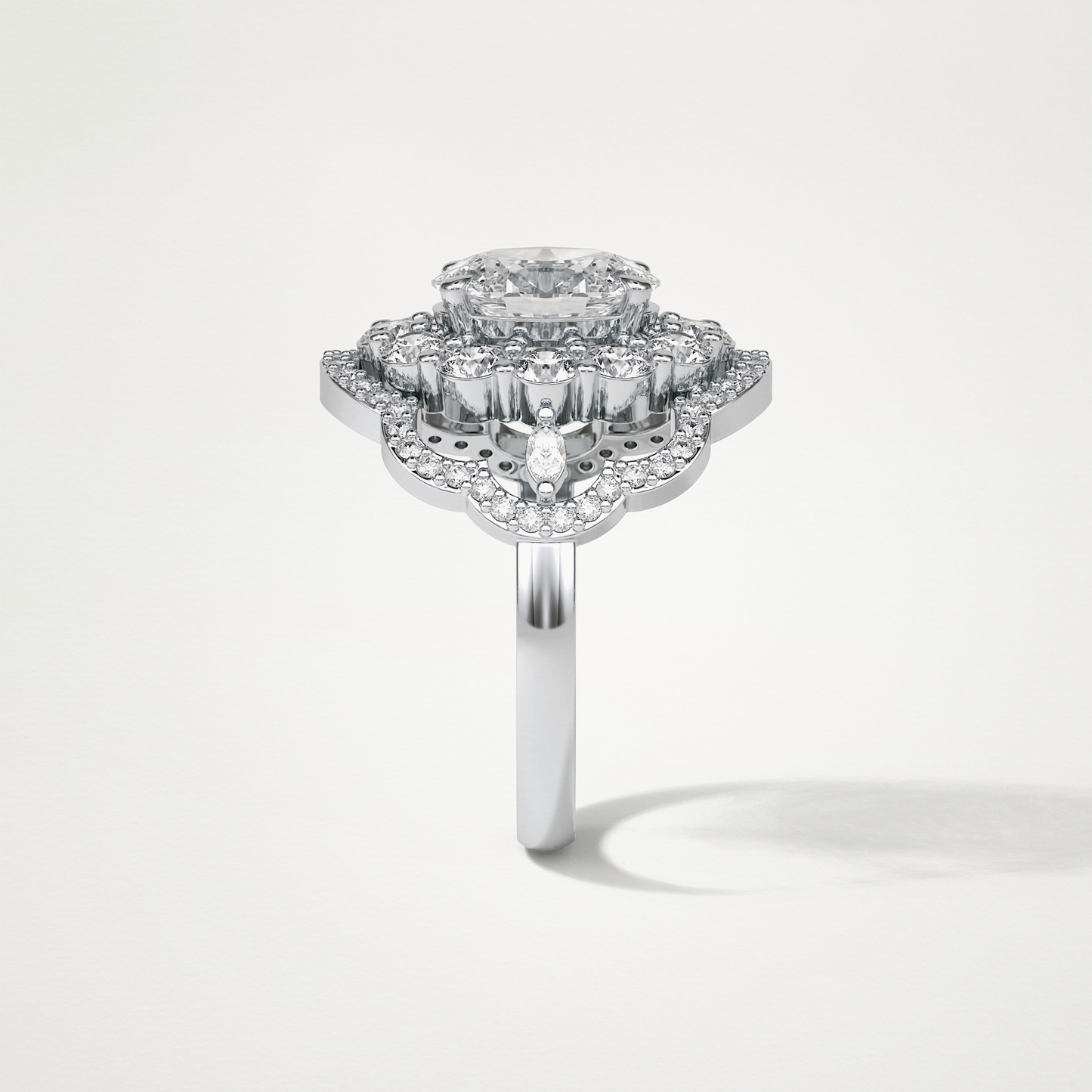 Oval Halo Lab Grown Diamond Engagement Ring
