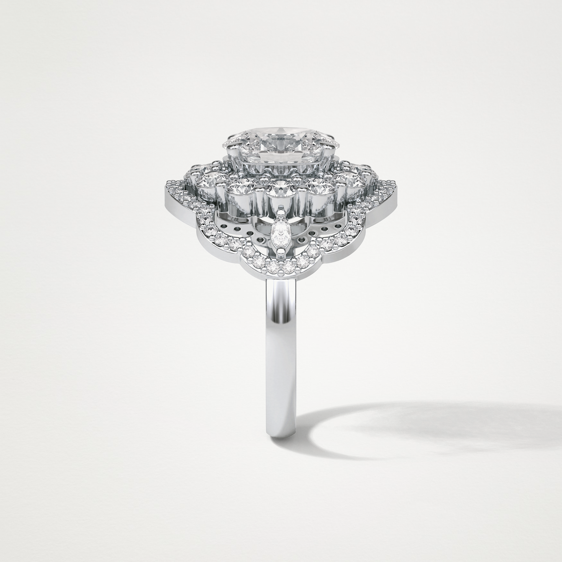 Oval Halo Lab Grown Diamond Engagement Ring