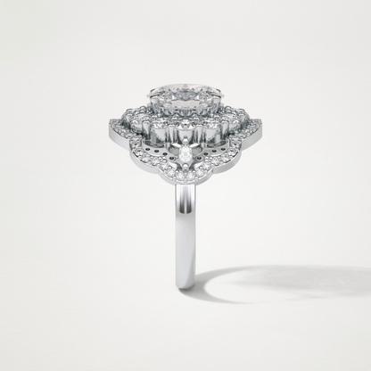 Oval Halo Lab Grown Diamond Engagement Ring