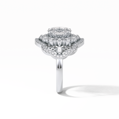 Oval Halo Lab Grown Diamond Engagement Ring