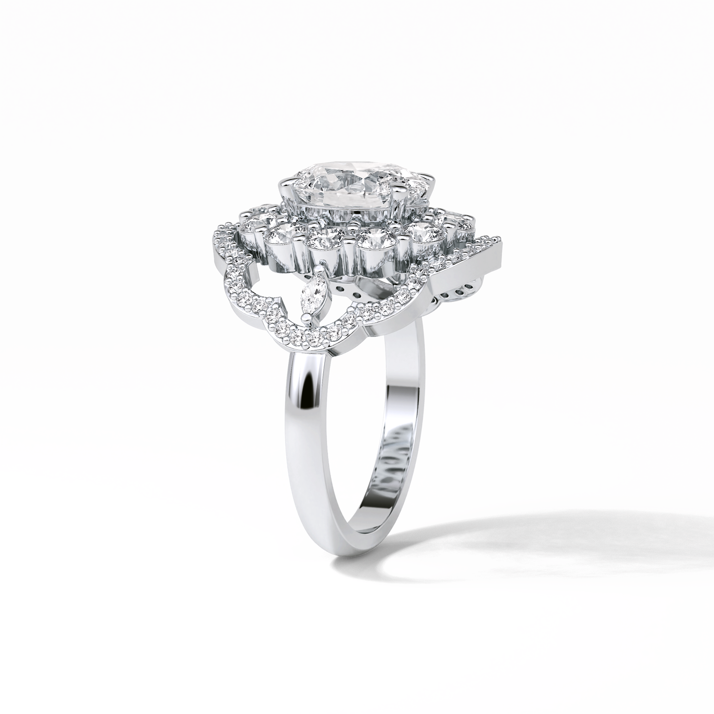 Oval Halo Lab Grown Diamond Engagement Ring