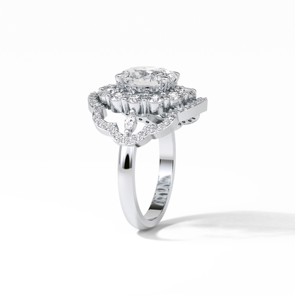 Oval Halo Lab Grown Diamond Engagement Ring