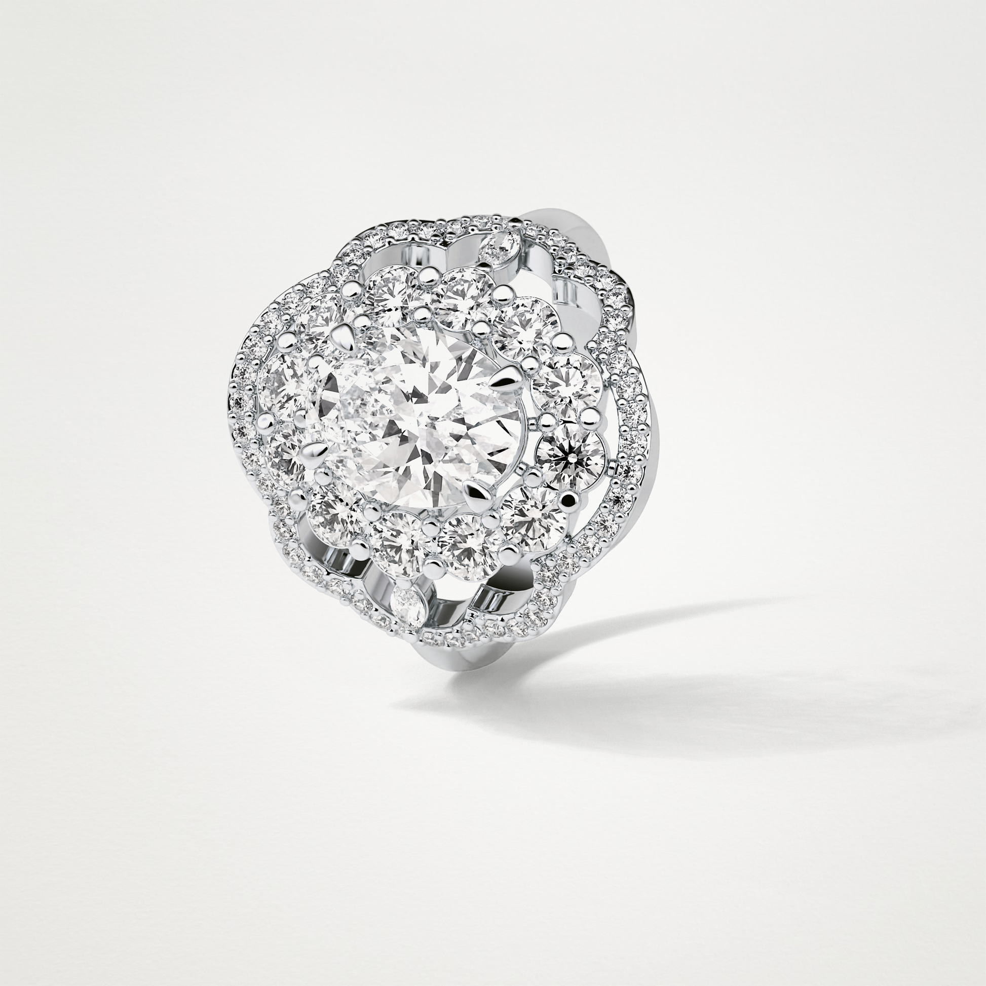 Oval Halo Lab Grown Diamond Engagement Ring
