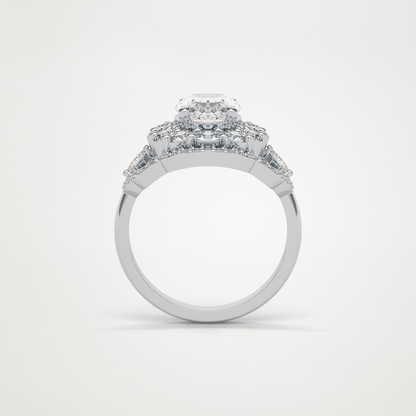 Oval Halo Lab Grown Diamond Engagement Ring