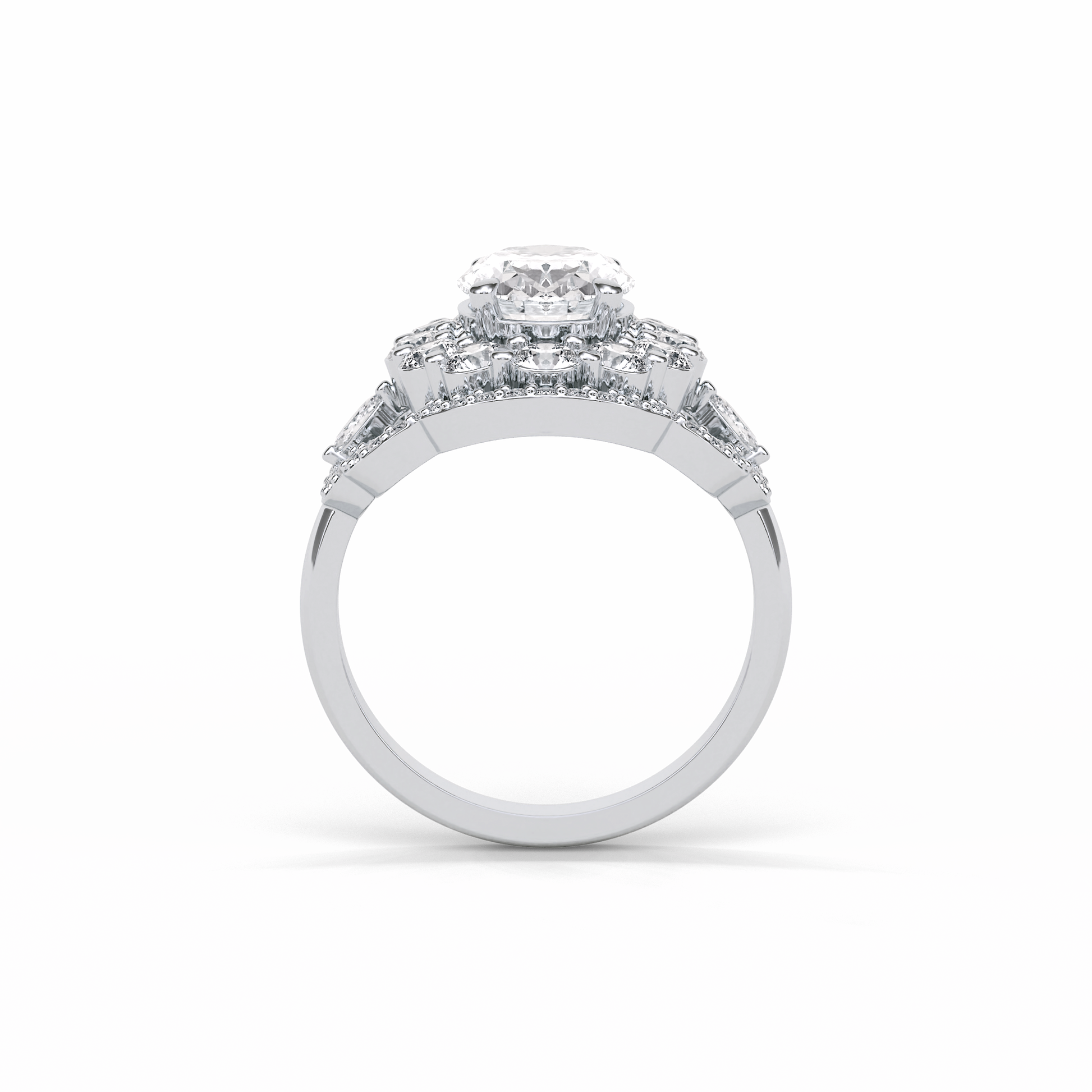 Oval Halo Lab Grown Diamond Engagement Ring