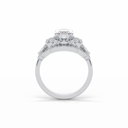 Oval Halo Lab Grown Diamond Engagement Ring