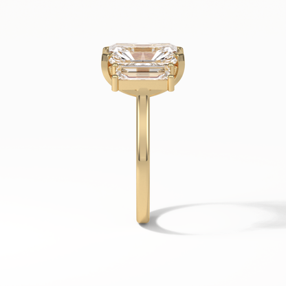 Radiant Three Stones Lab Grown Diamond Engagement Ring