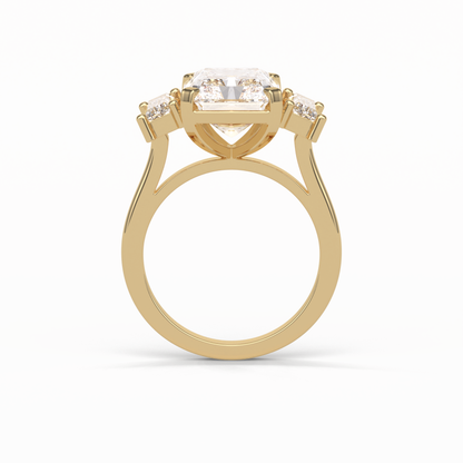 Radiant Three Stones Lab Grown Diamond Engagement Ring