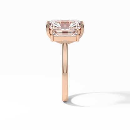Radiant Three Stones Lab Grown Diamond Engagement Ring