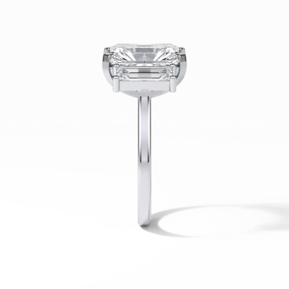 Radiant Three Stones Lab Grown Diamond Engagement Ring