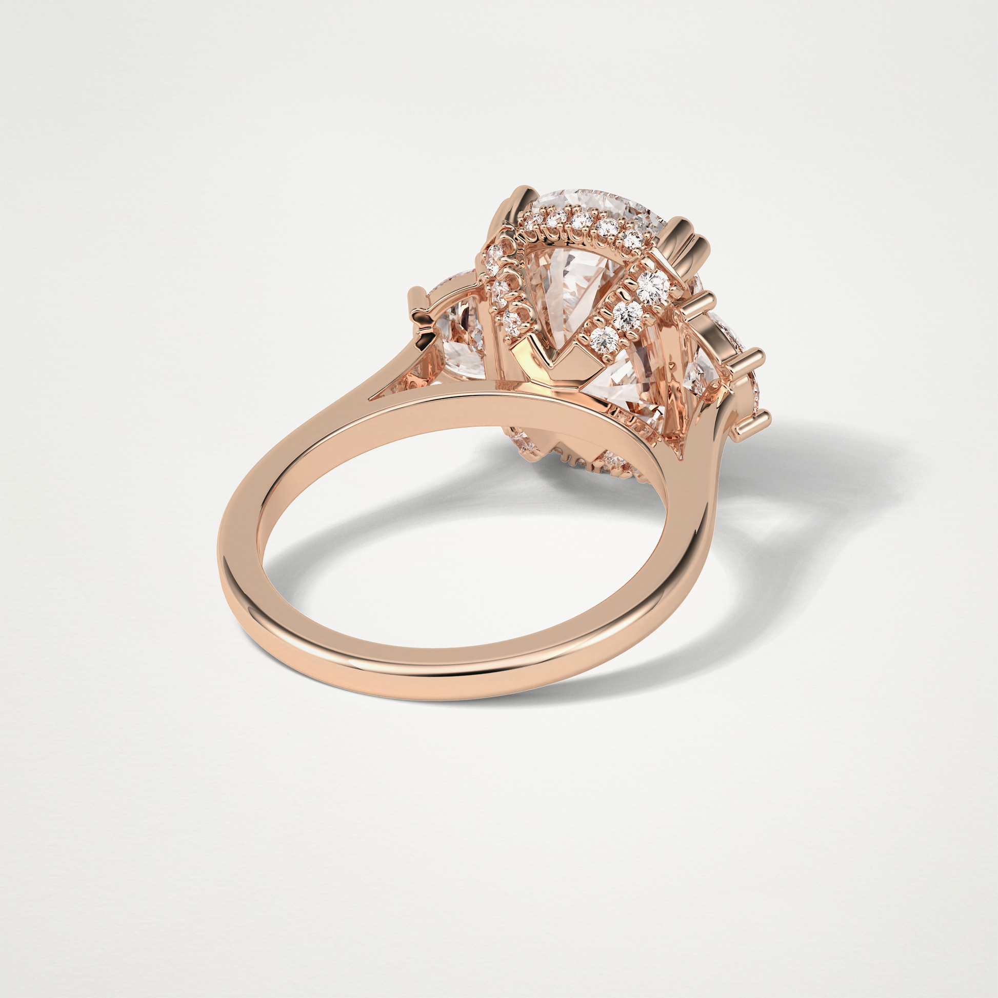 Cushion Three Stones Lab Grown Diamond Engagement Ring