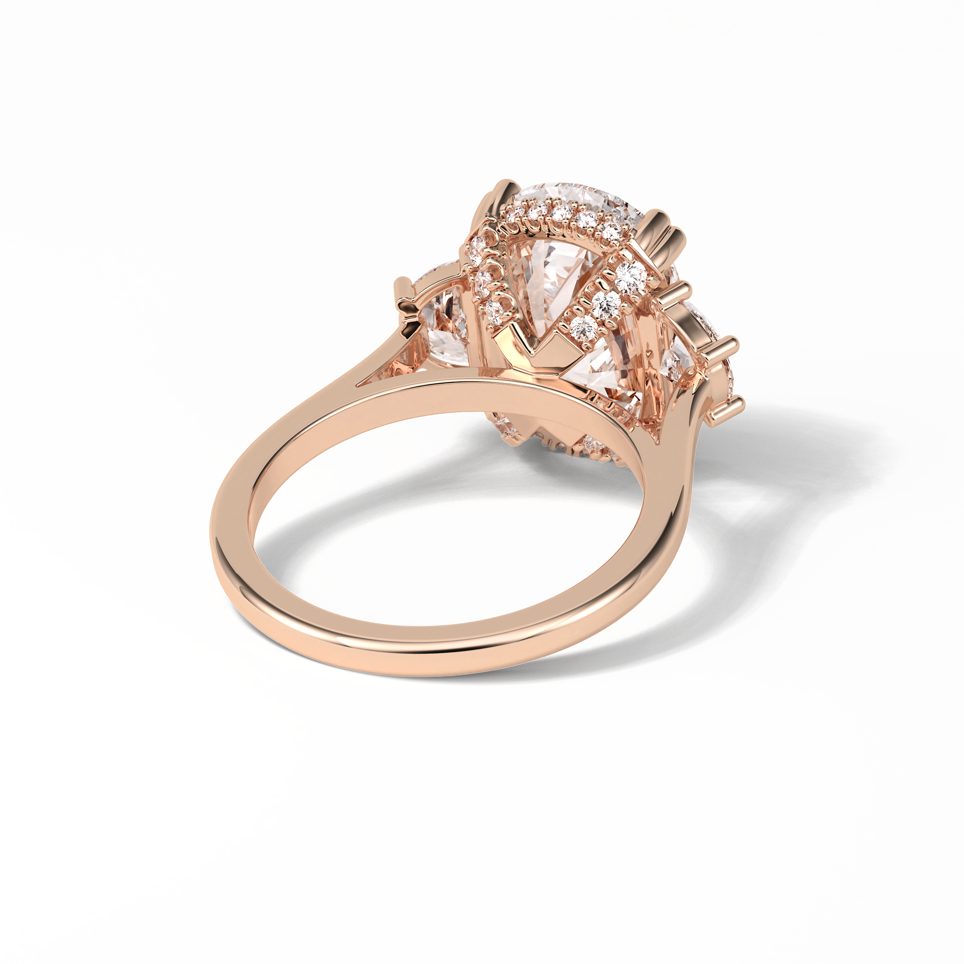 Cushion Three Stones Lab Grown Diamond Engagement Ring