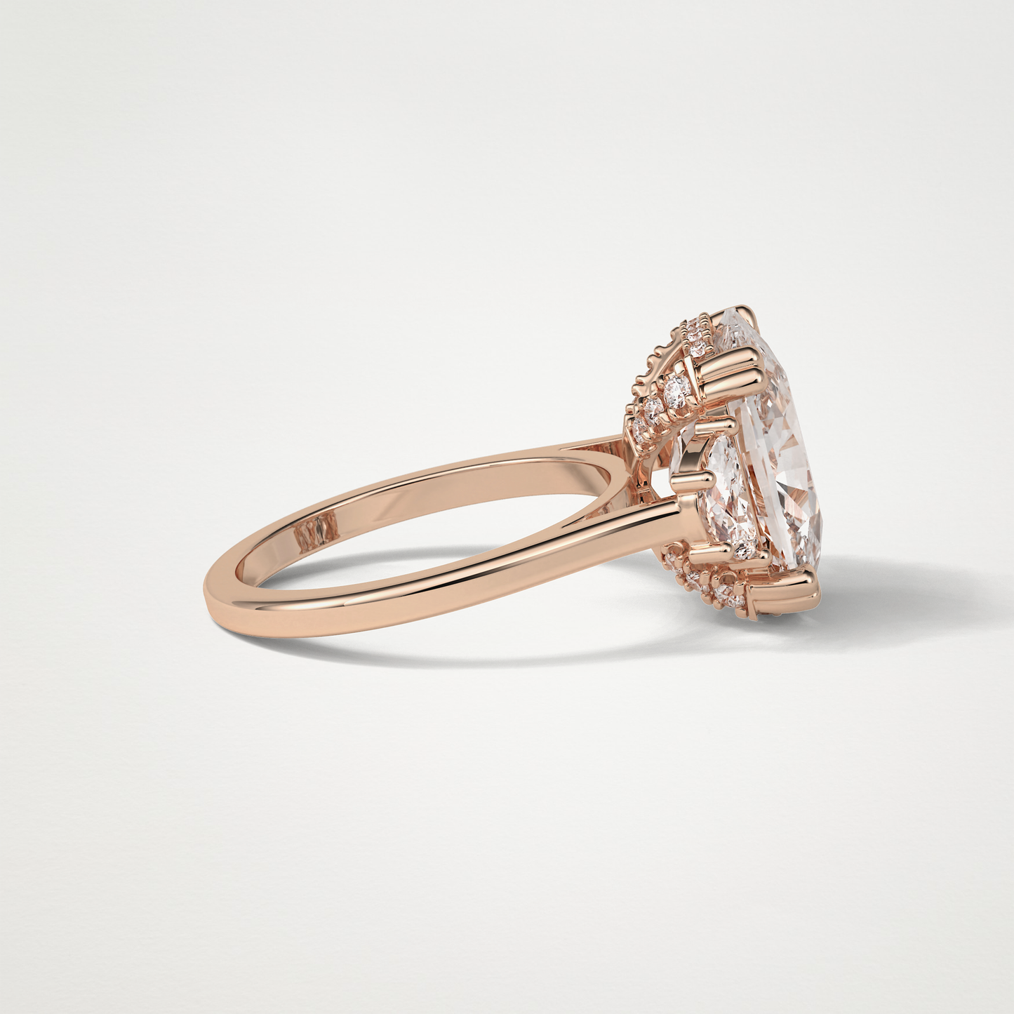 Cushion Three Stones Lab Grown Diamond Engagement Ring