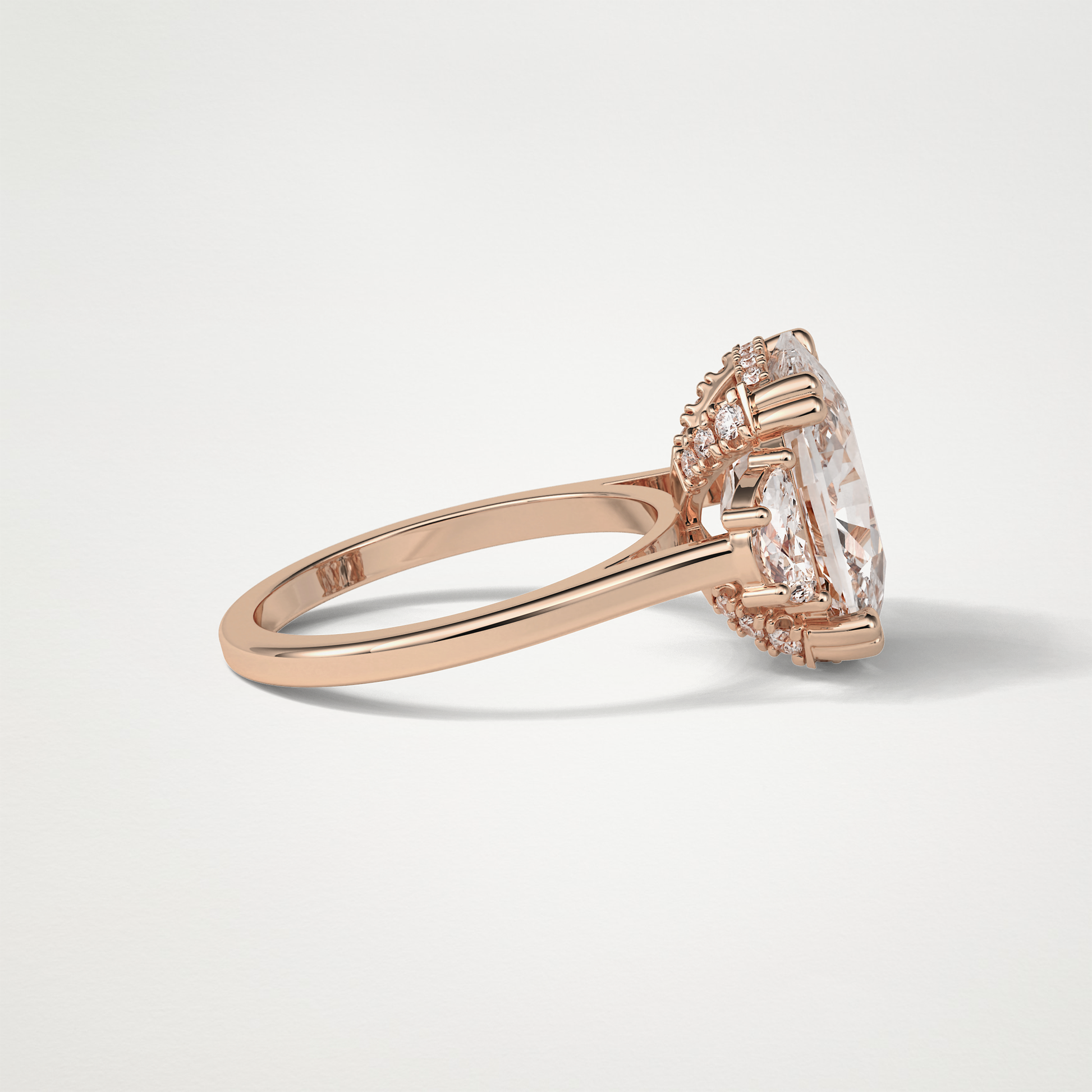 Cushion Three Stones Lab Grown Diamond Engagement Ring