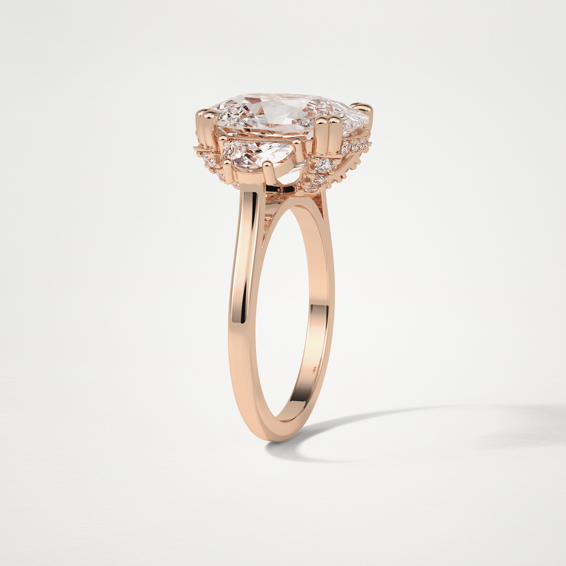 Cushion Three Stones Lab Grown Diamond Engagement Ring