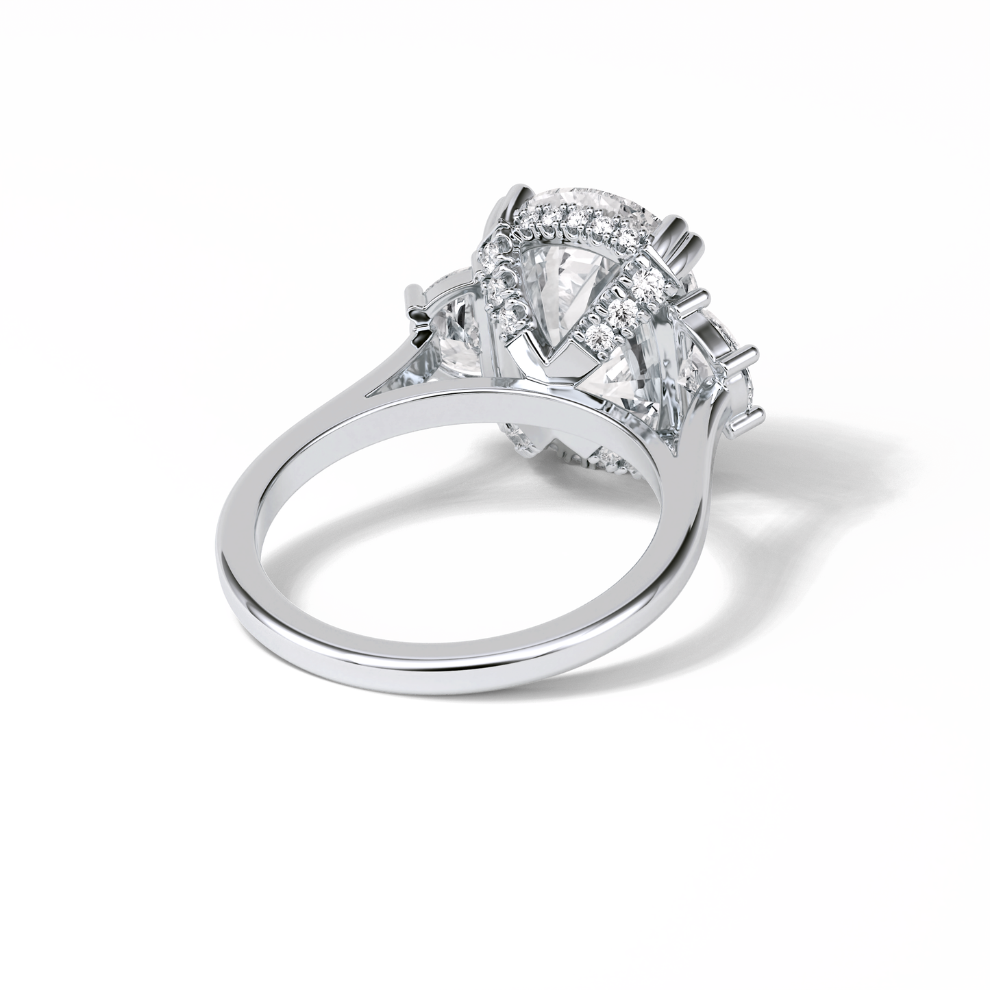 Cushion Three Stones Lab Grown Diamond Engagement Ring
