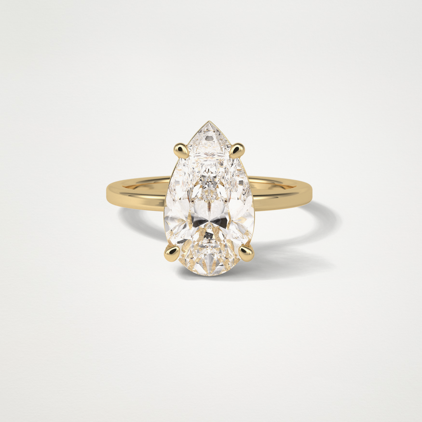 Pear Hidden Halo Lab Grown Diamond Engagement Ring