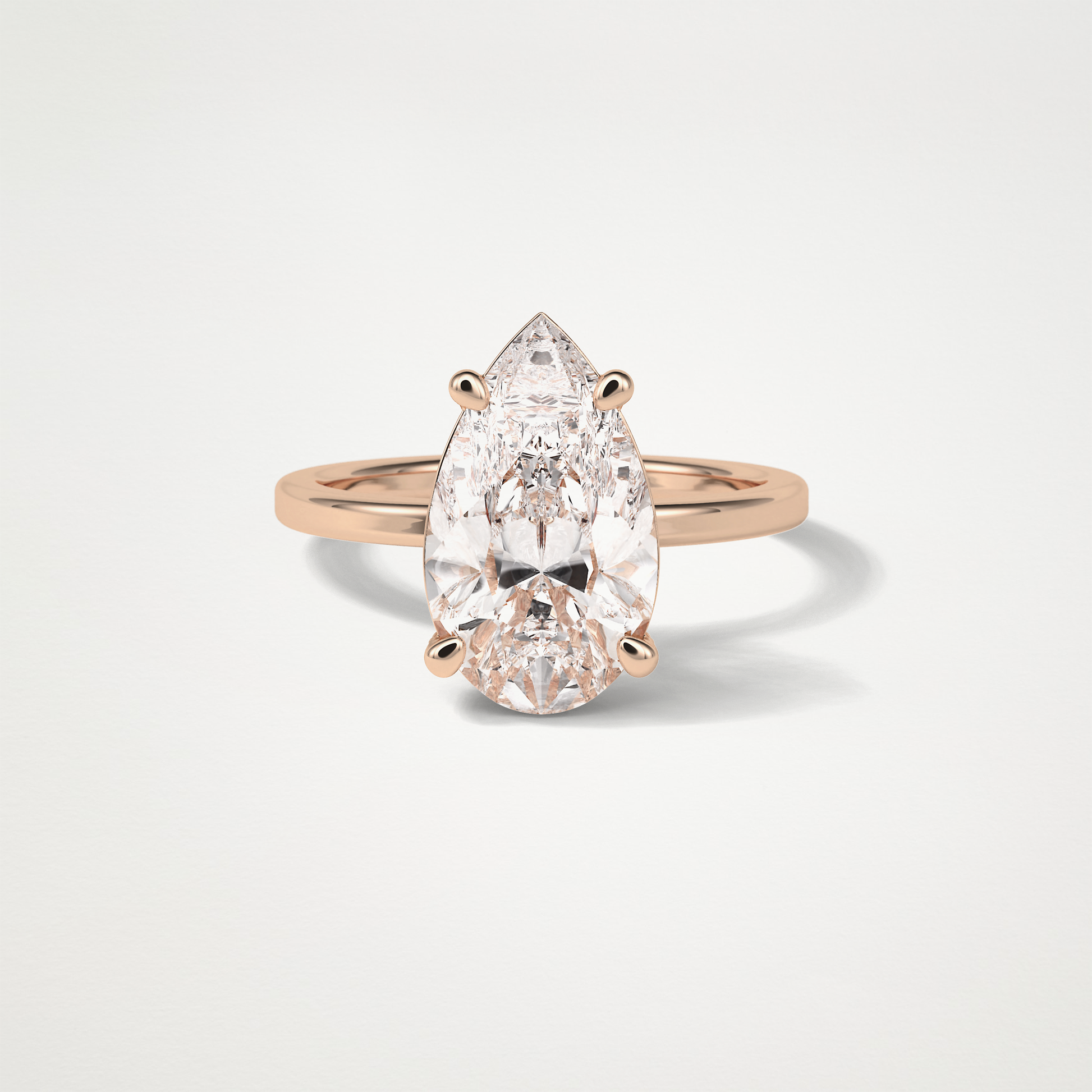 Pear Hidden Halo Lab Grown Diamond Engagement Ring