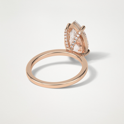 Pear Hidden Halo Lab Grown Diamond Engagement Ring