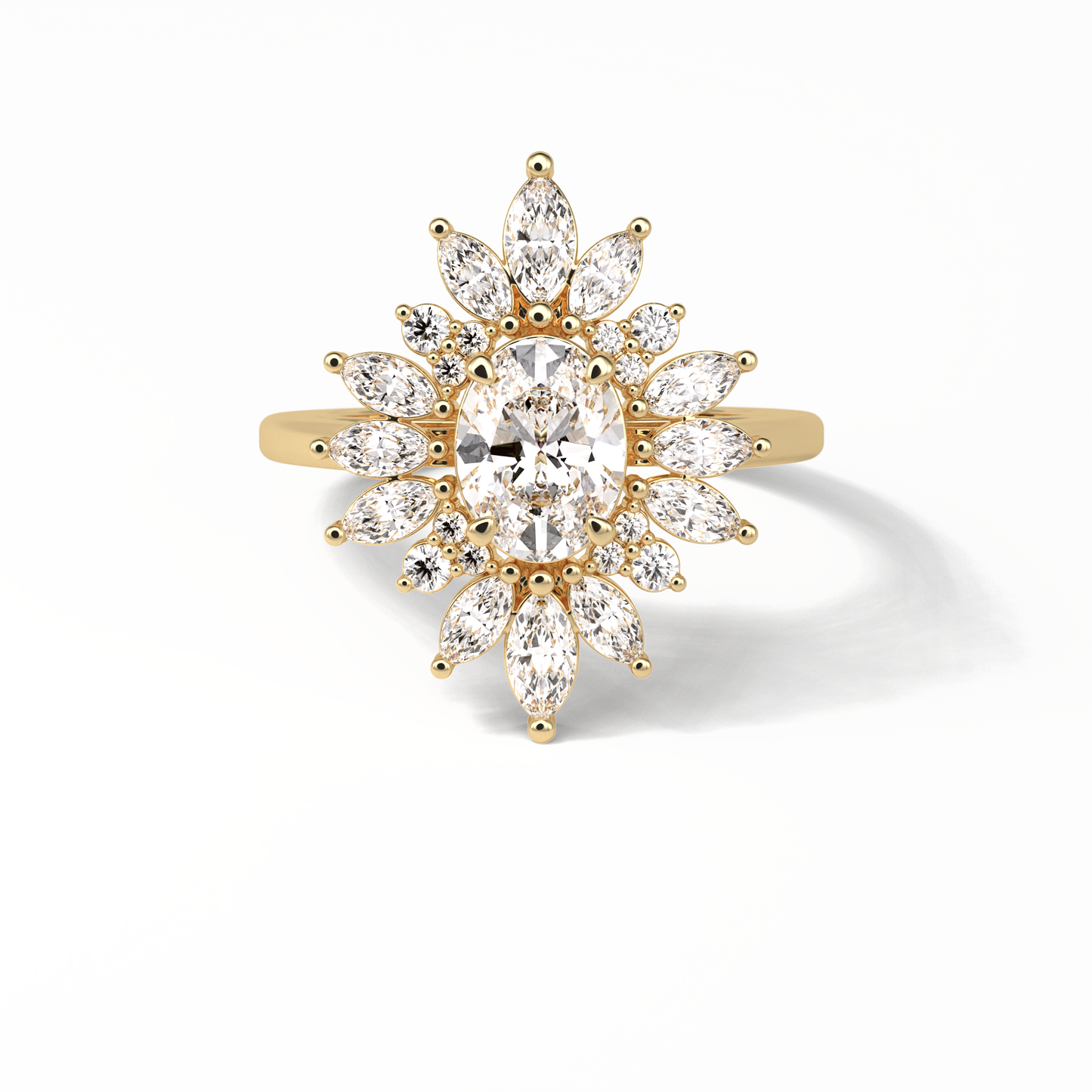 Oval Halo Lab Grown Diamond Engagement Ring