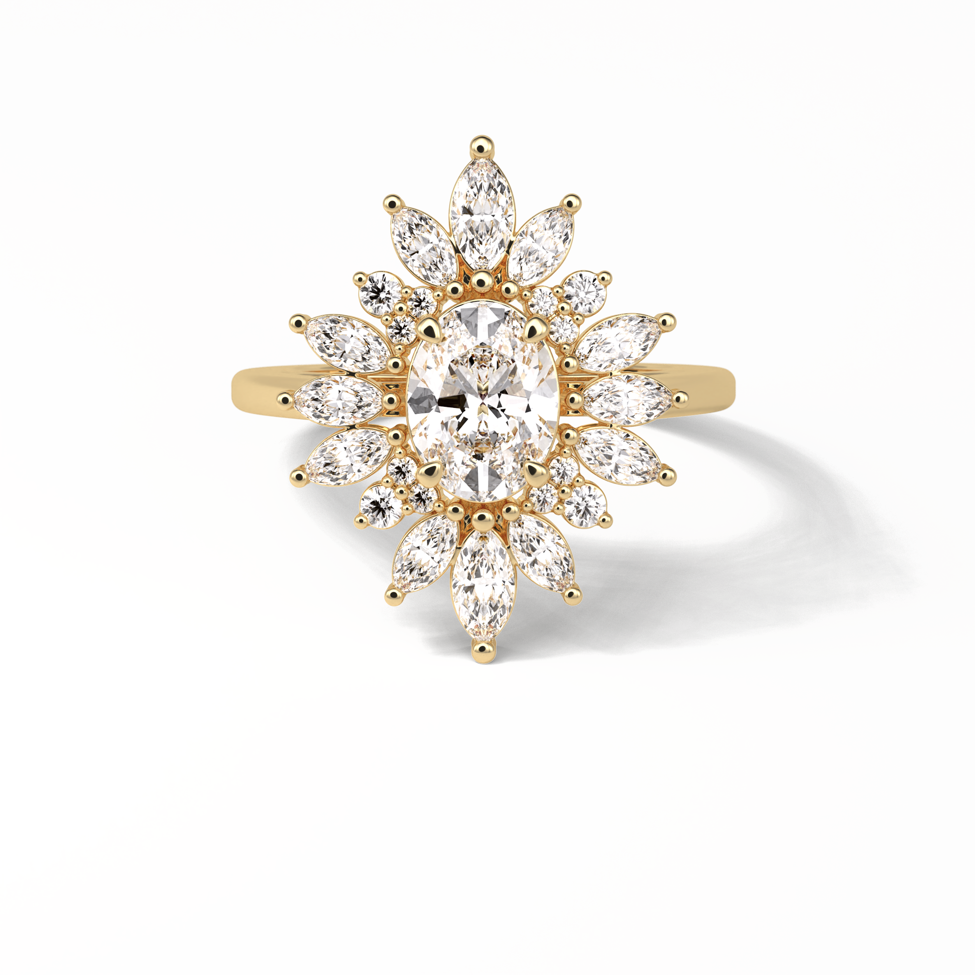 Oval Halo Lab Grown Diamond Engagement Ring