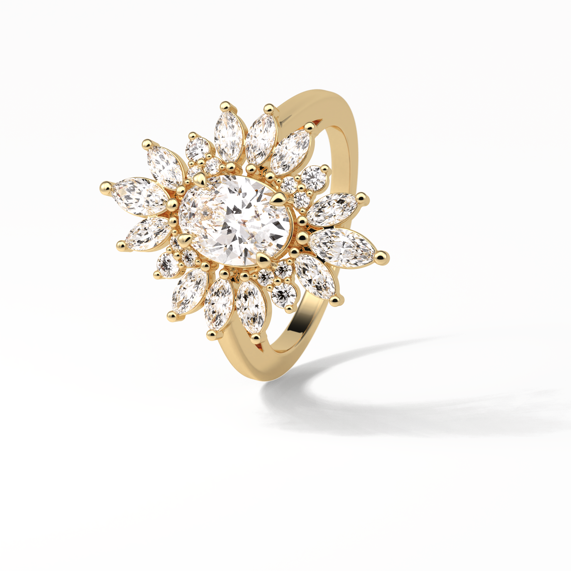 Oval Halo Lab Grown Diamond Engagement Ring