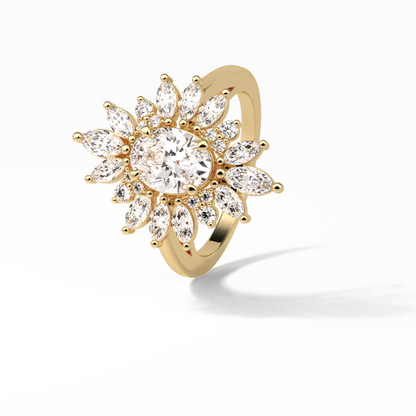 Oval Halo Lab Grown Diamond Engagement Ring
