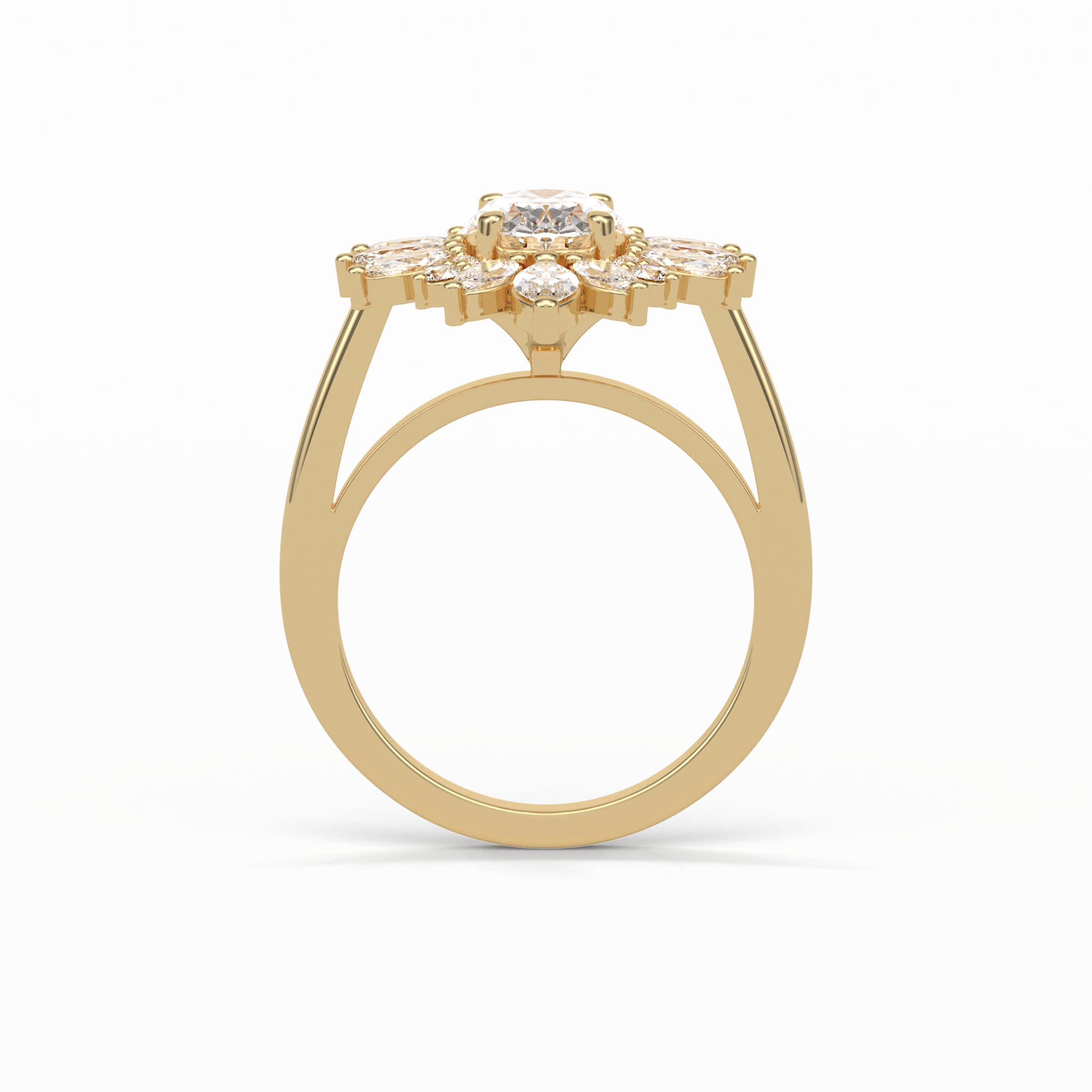 Oval Halo Lab Grown Diamond Engagement Ring