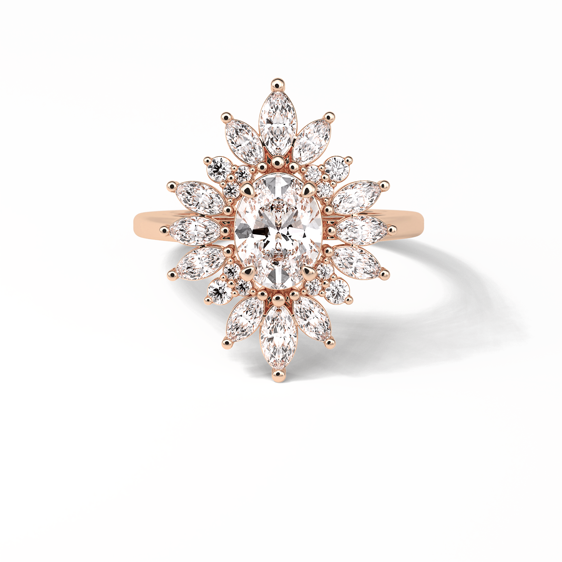 Oval Halo Lab Grown Diamond Engagement Ring