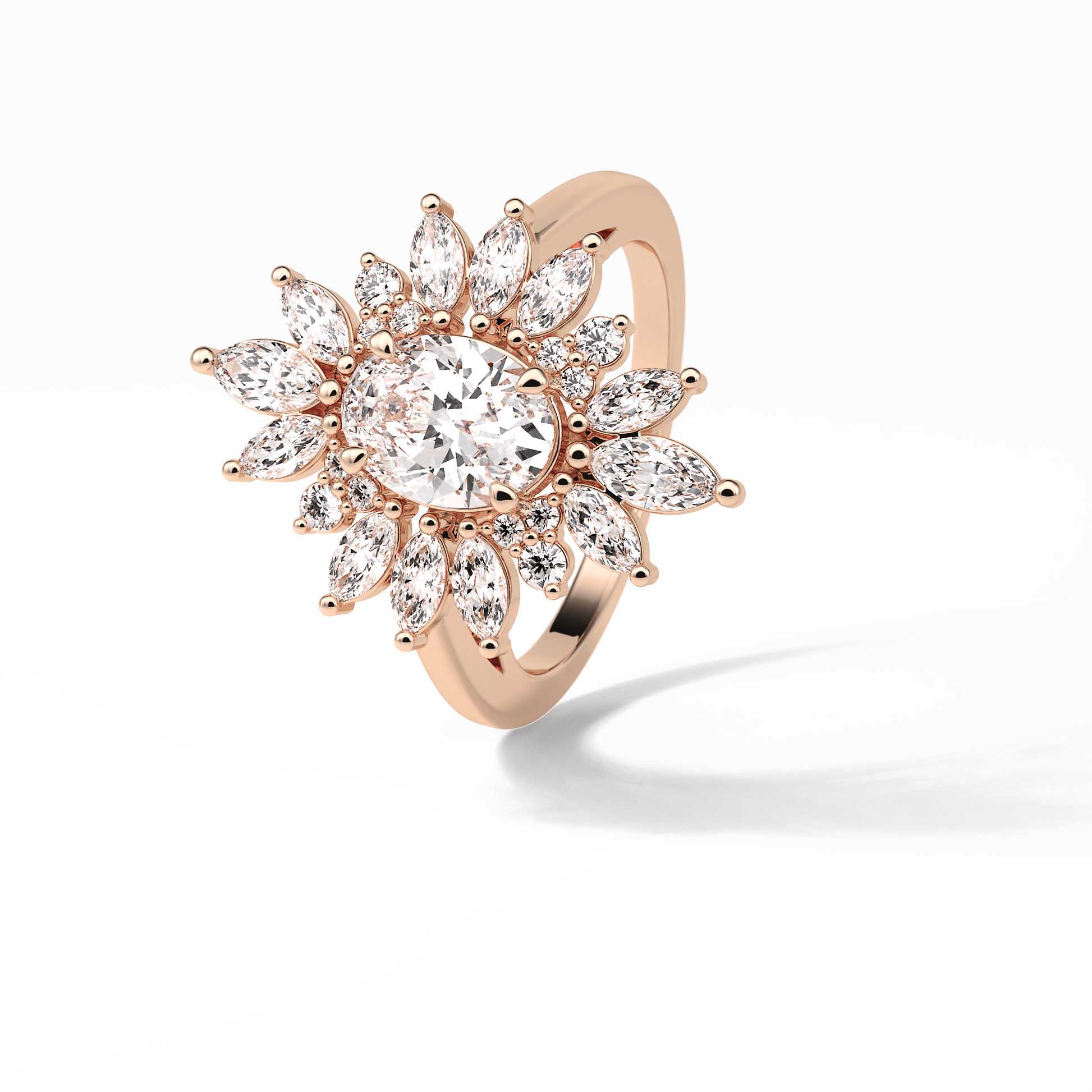 Oval Halo Lab Grown Diamond Engagement Ring