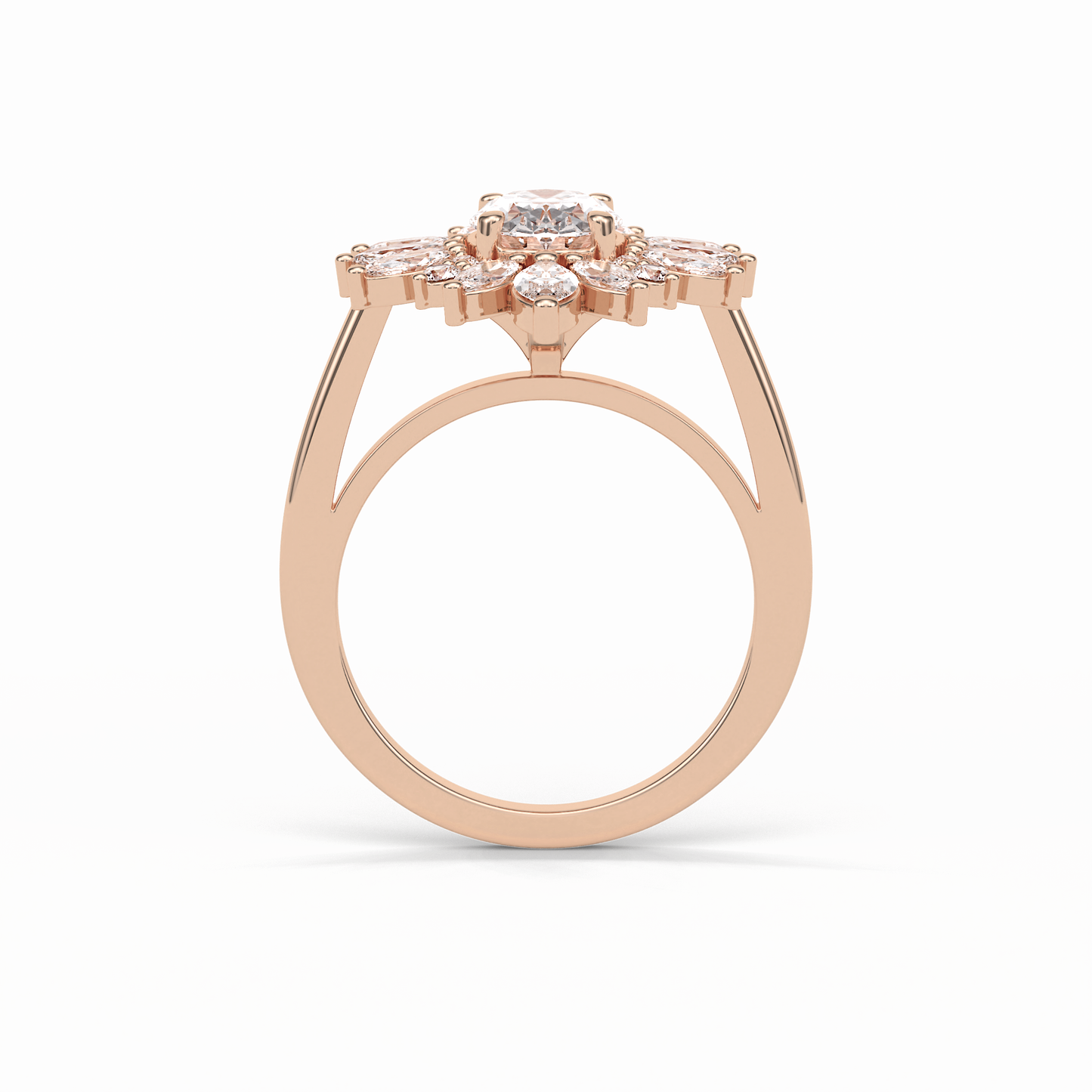 Oval Halo Lab Grown Diamond Engagement Ring