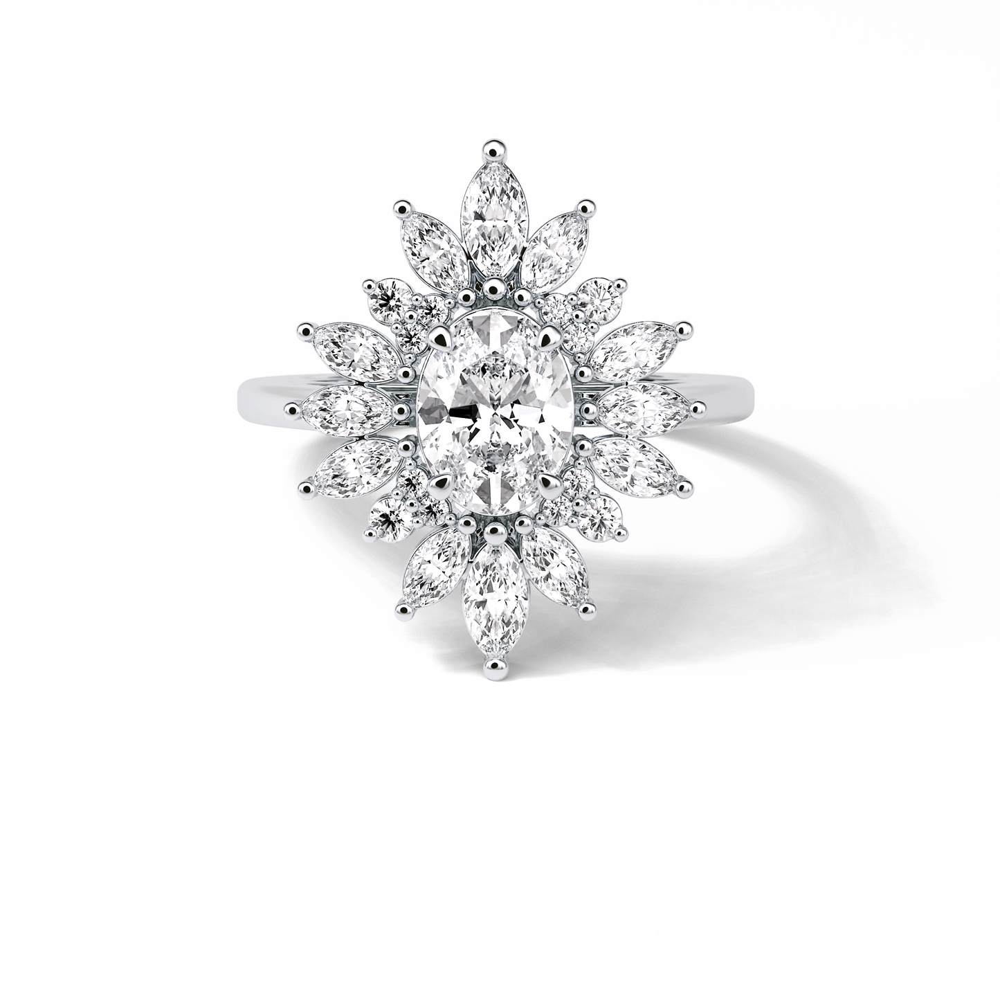 Oval Halo Lab Grown Diamond Engagement Ring