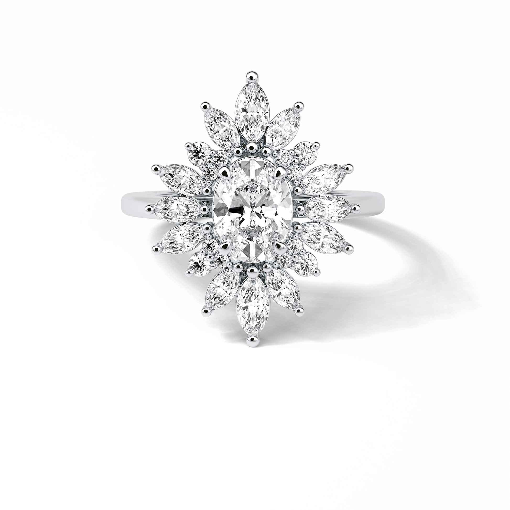 Oval Halo Lab Grown Diamond Engagement Ring