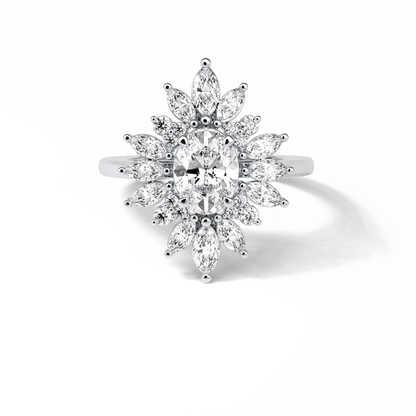 Oval Halo Lab Grown Diamond Engagement Ring