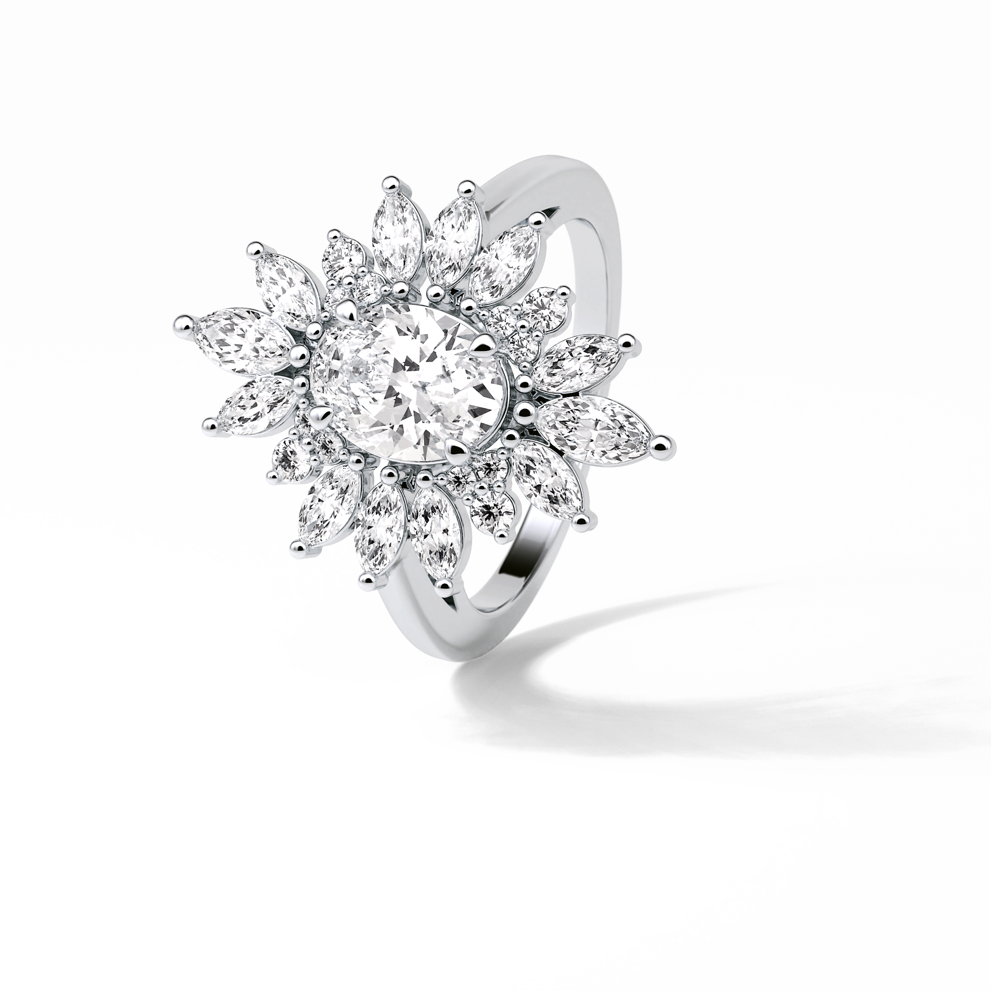 Oval Halo Lab Grown Diamond Engagement Ring