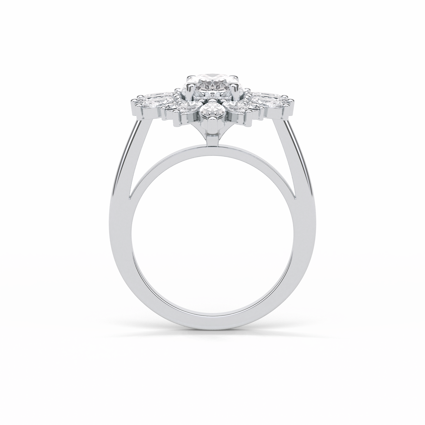 Oval Halo Lab Grown Diamond Engagement Ring