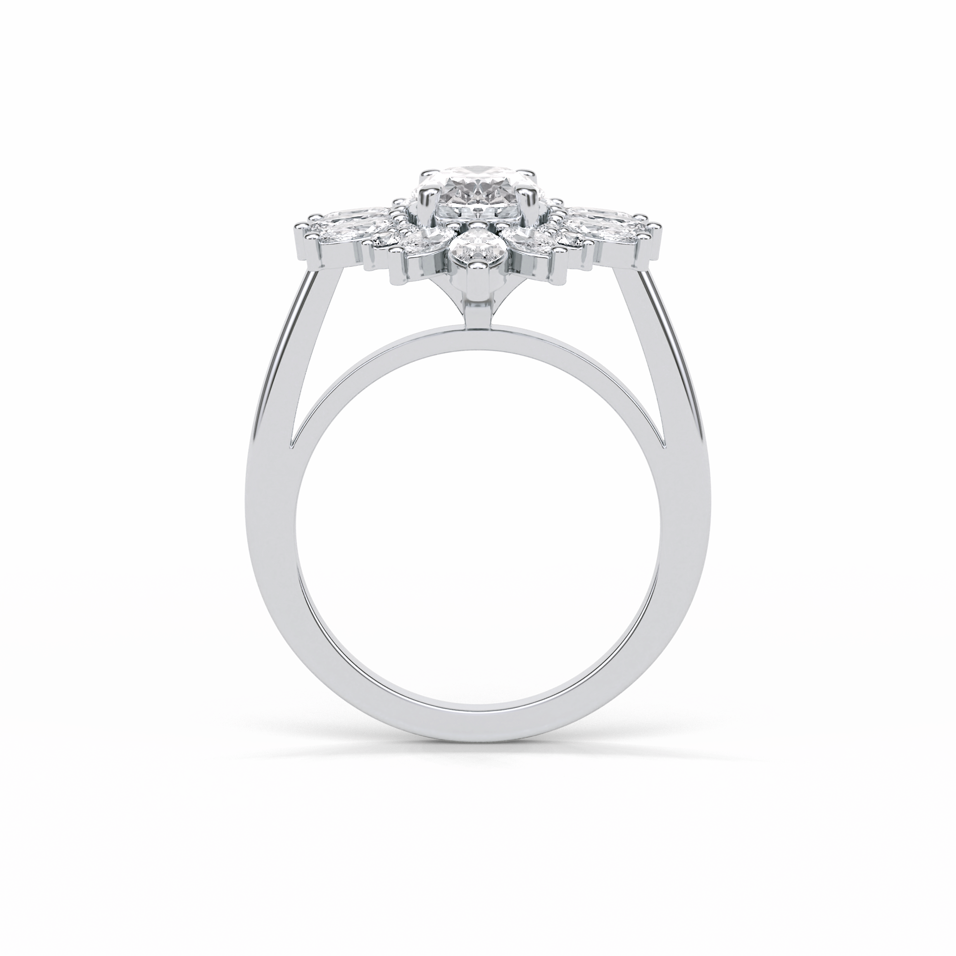 Oval Halo Lab Grown Diamond Engagement Ring