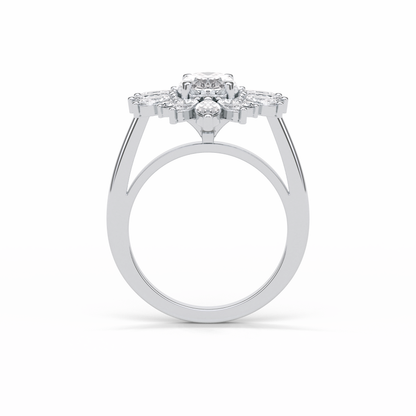 Oval Halo Lab Grown Diamond Engagement Ring