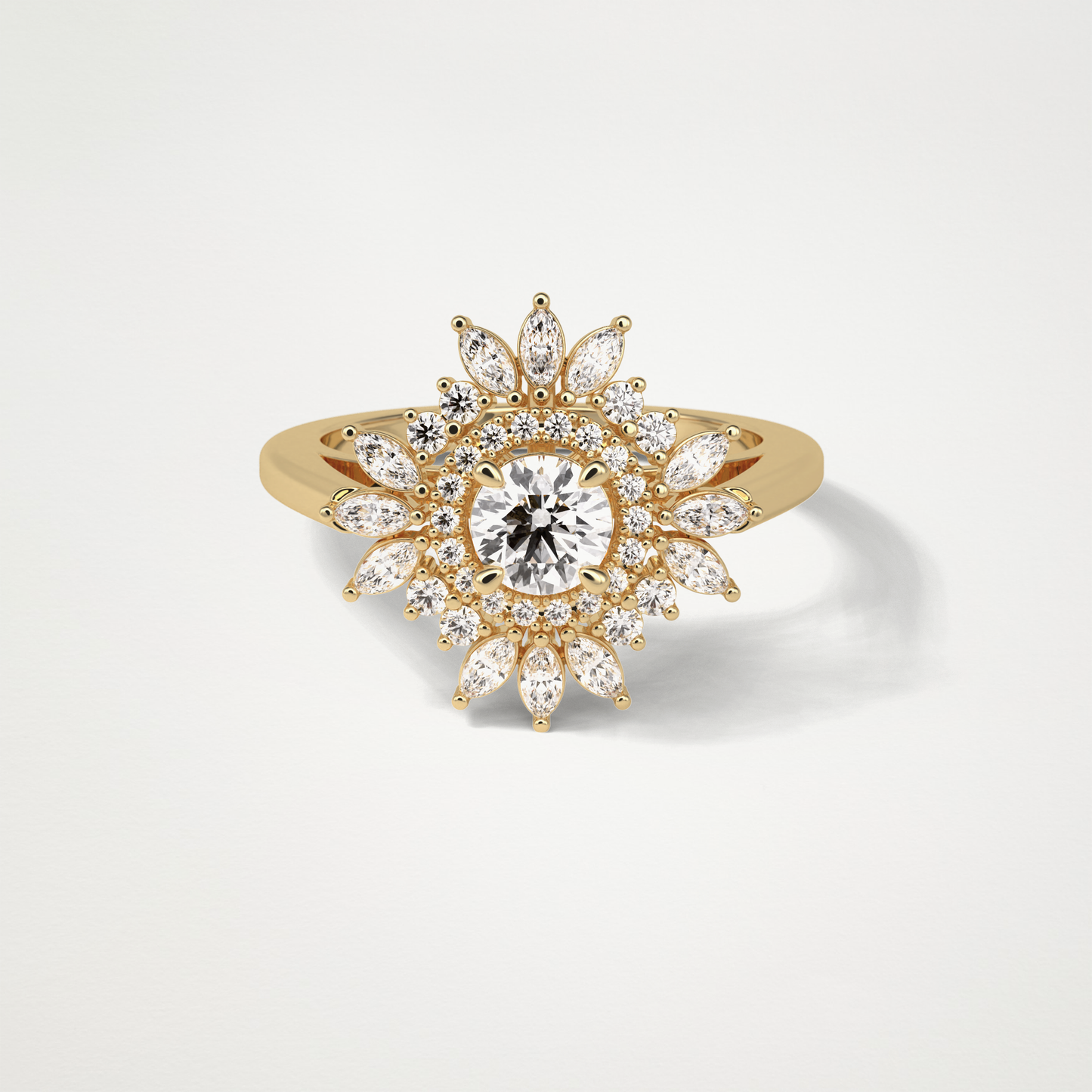 Round Halo Lab Grown Diamond Engagement Ring
