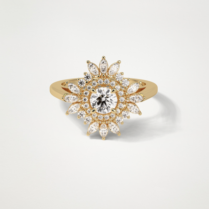 Round Halo Lab Grown Diamond Engagement Ring