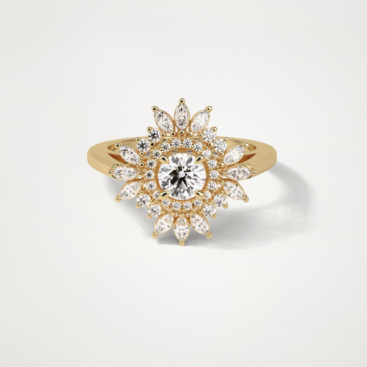 Round Halo Lab Grown Diamond Engagement Ring